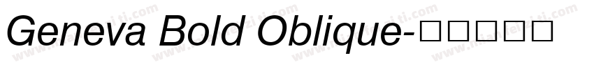 Geneva Bold Oblique字体转换